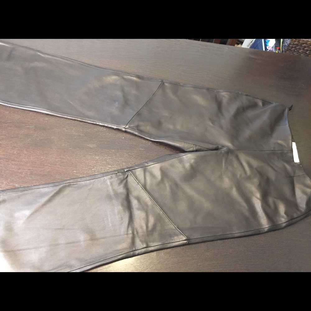 Real leather pants