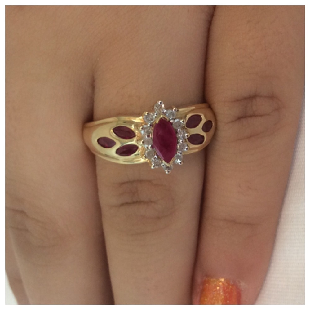 RUBY & DIAMOND RING - Picture 6 of 8