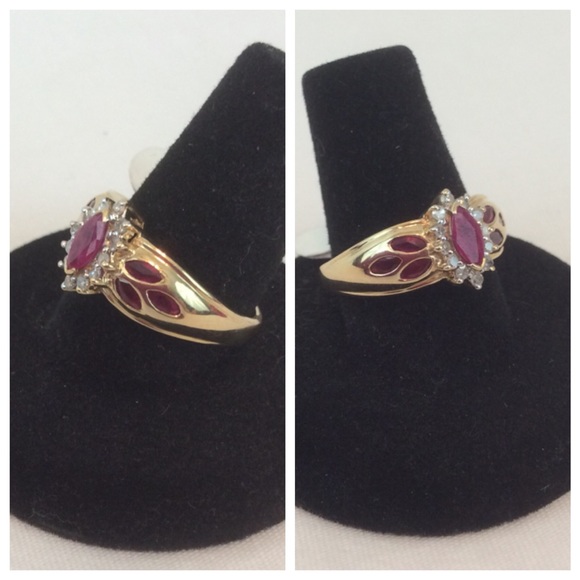 RUBY & DIAMOND RING - Picture 5 of 8