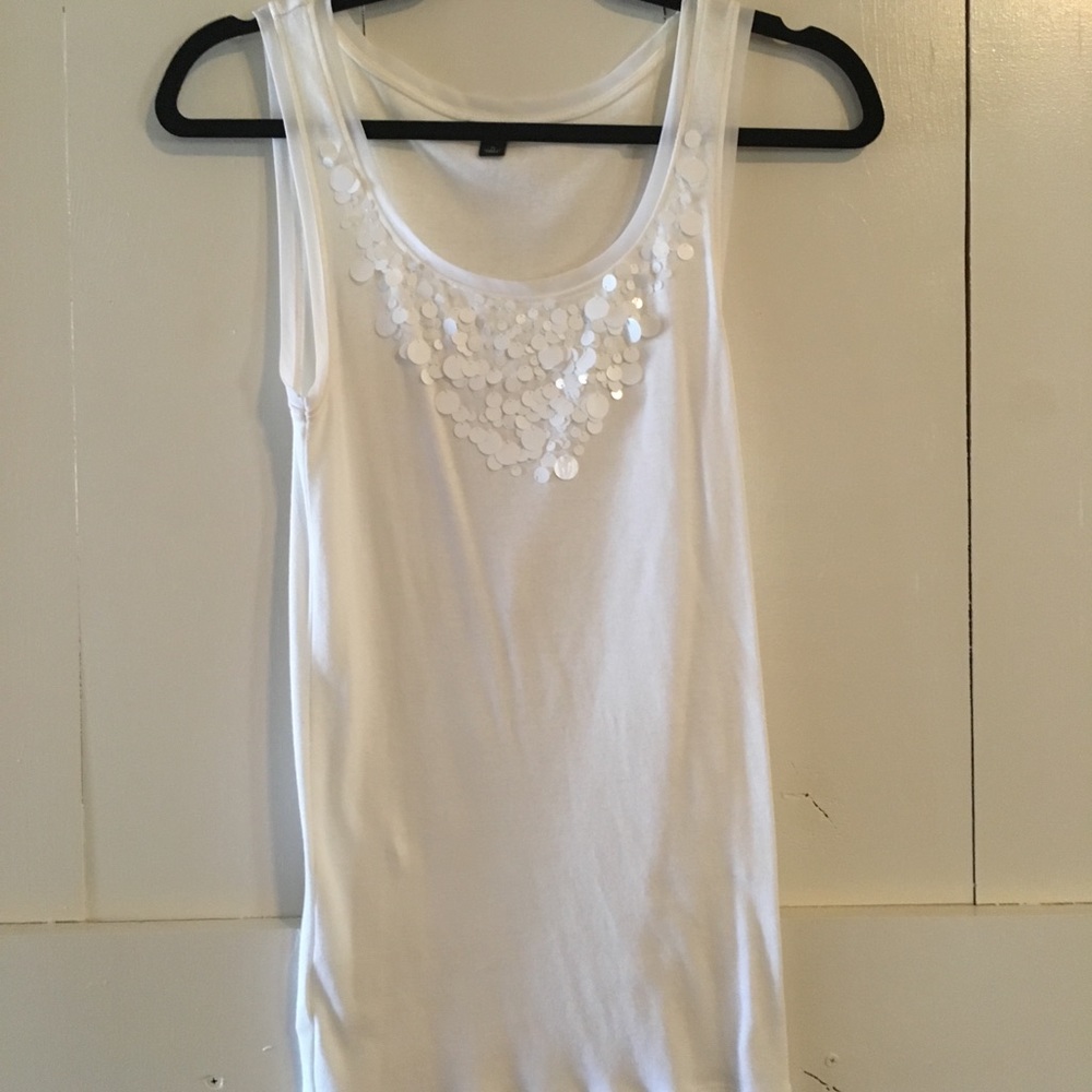 Ann Taylor dressy white  tank