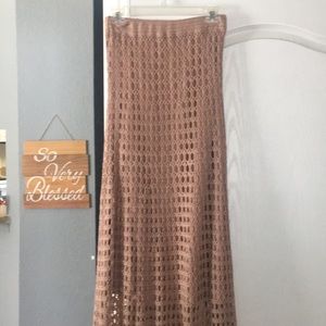 Hazel Lined Crocheted maxi skirt