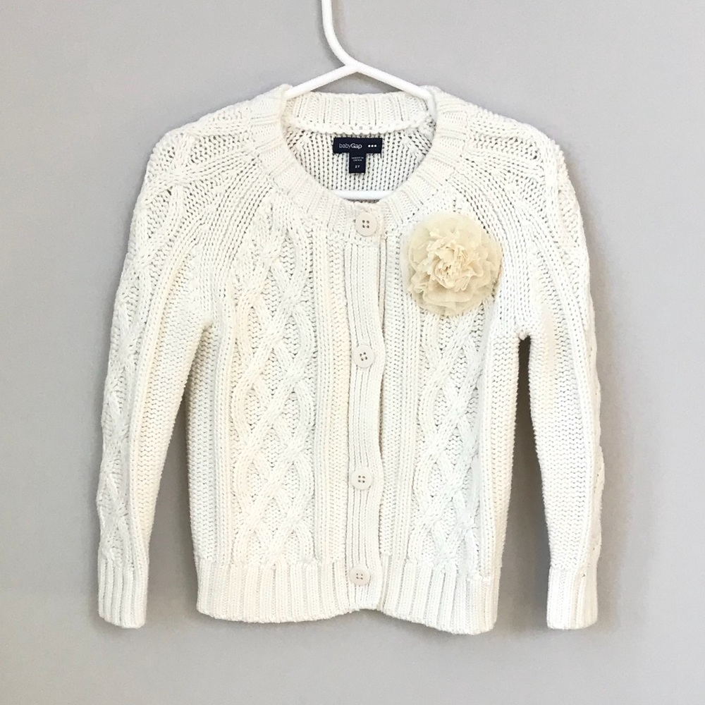 Cream/Ivory button down sweater