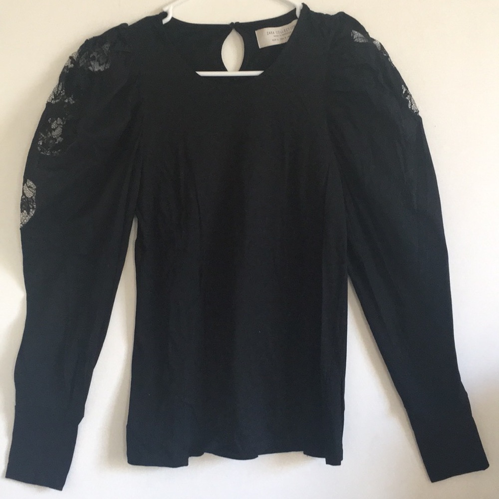 SALE ⚡️ZARA Black Puffy Sleeve Shirt