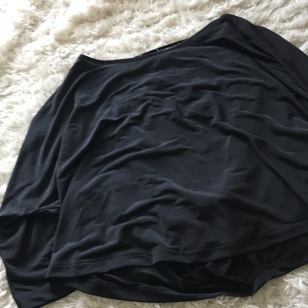 Black open back shirt