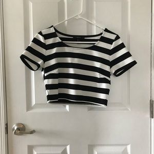 Forever 21 striped crop top