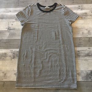 Loft Black and White Striped Dress in Large