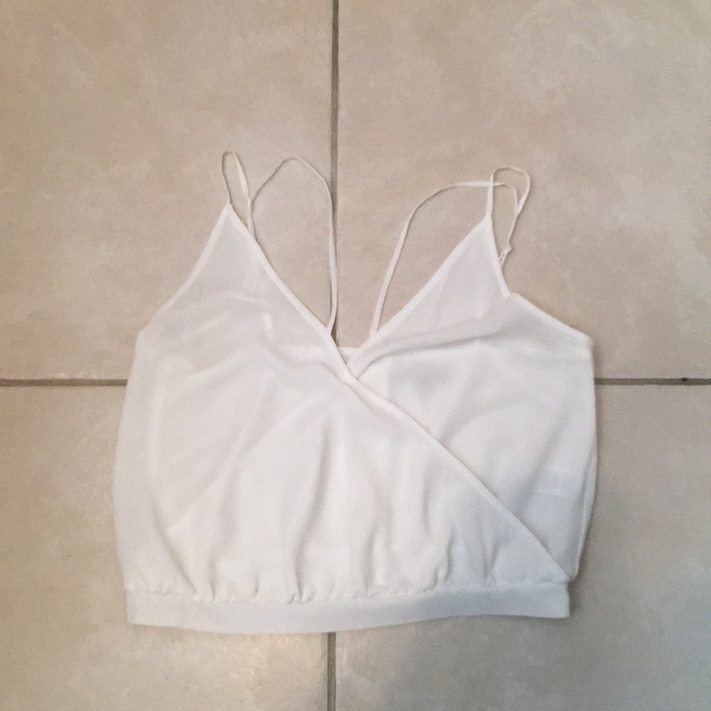 White chiffon top