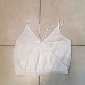 White chiffon top