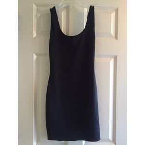 Lace Back Black Dress