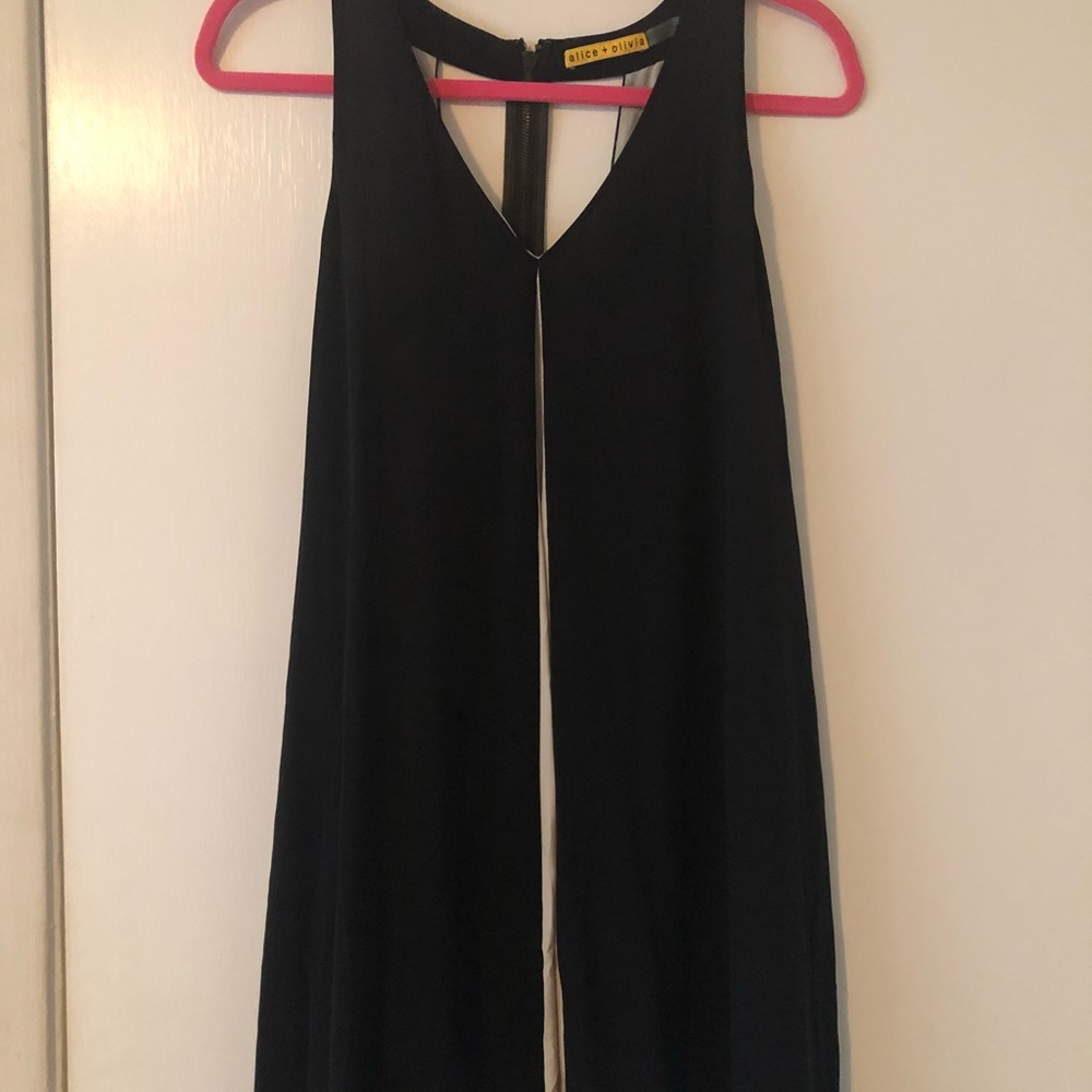 Alice + Olivia black and white cocktail dress