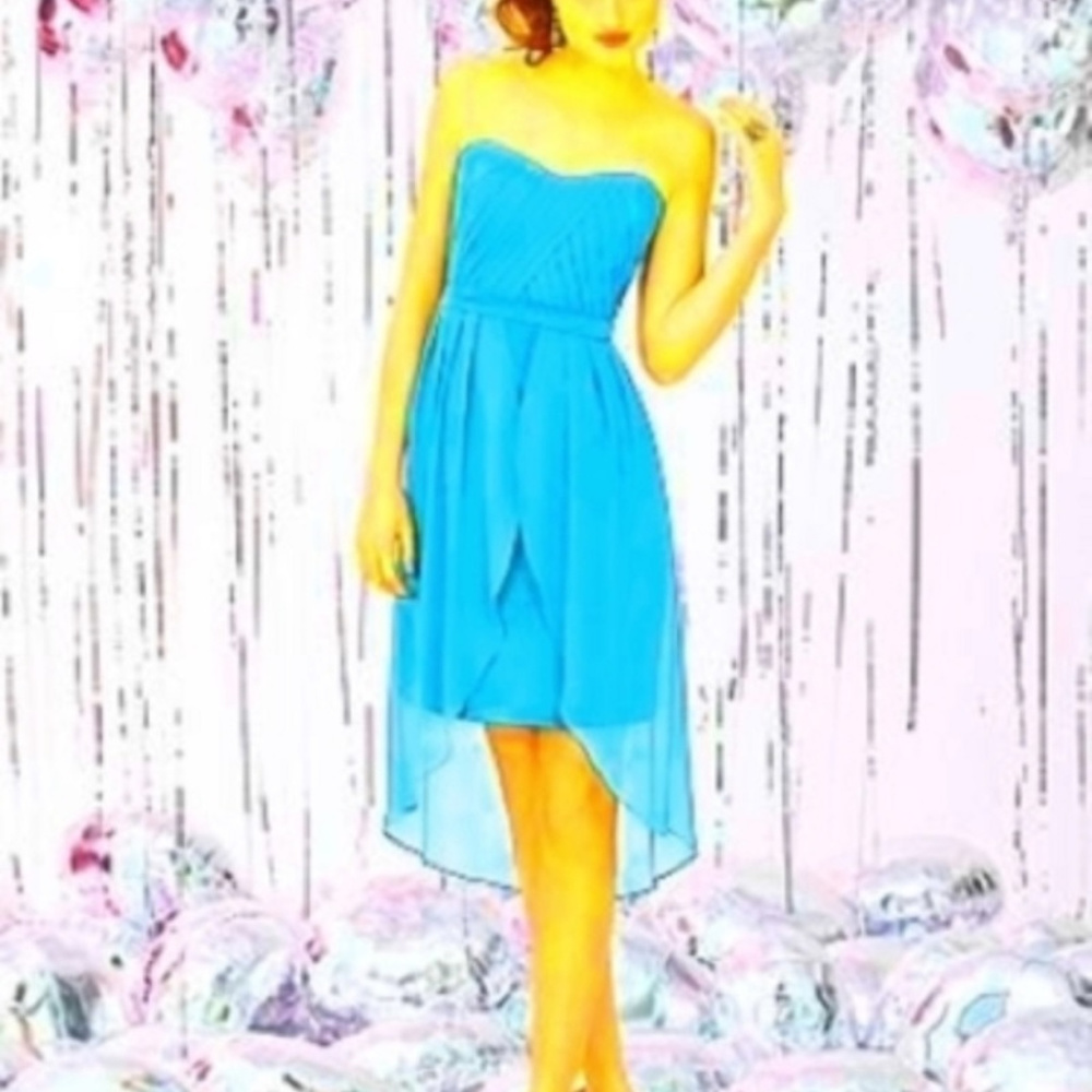 Dessy 8120....Strapless, Special Occasion Dress....Turquoise....Size 6...NWT