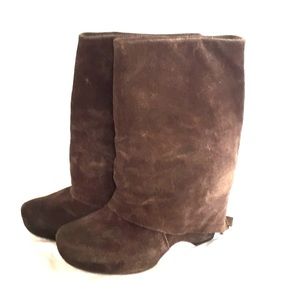 Vera Wang Lavender wedge boots