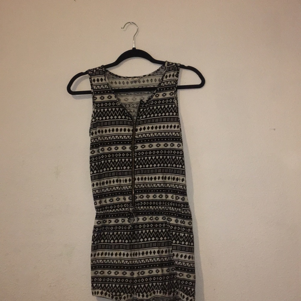 Black and white romper.
