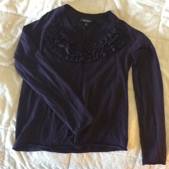 Banana Republic ruffled cardigan in purple - Picture 1 of 3