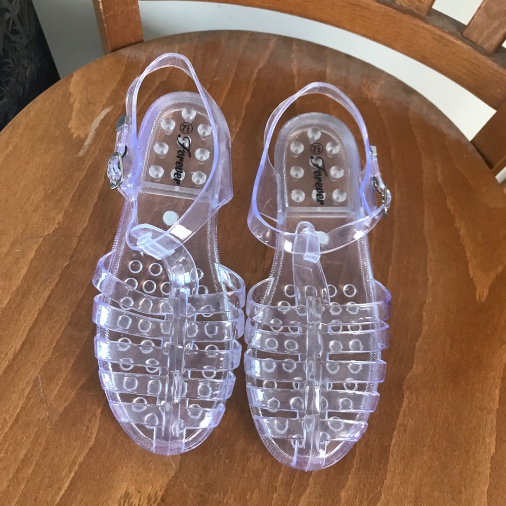 Clear jelly sandals