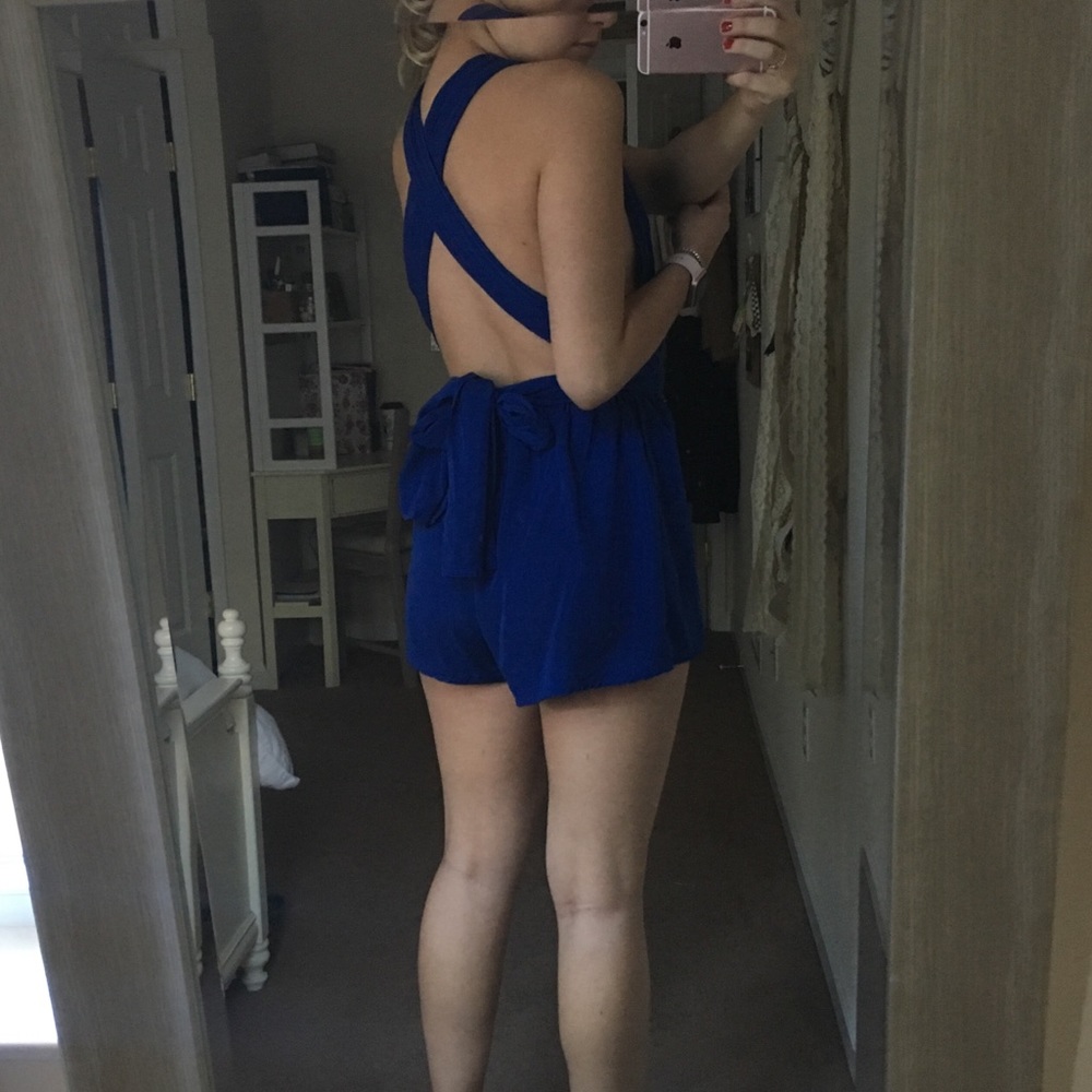 Royal Blue Multi-Way Romper - Picture 4 of 4