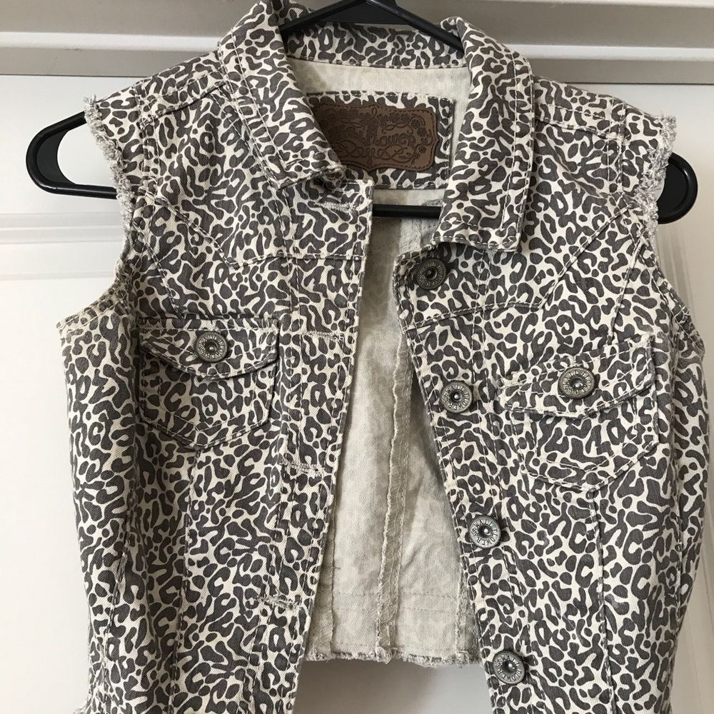 Cheetah print vest