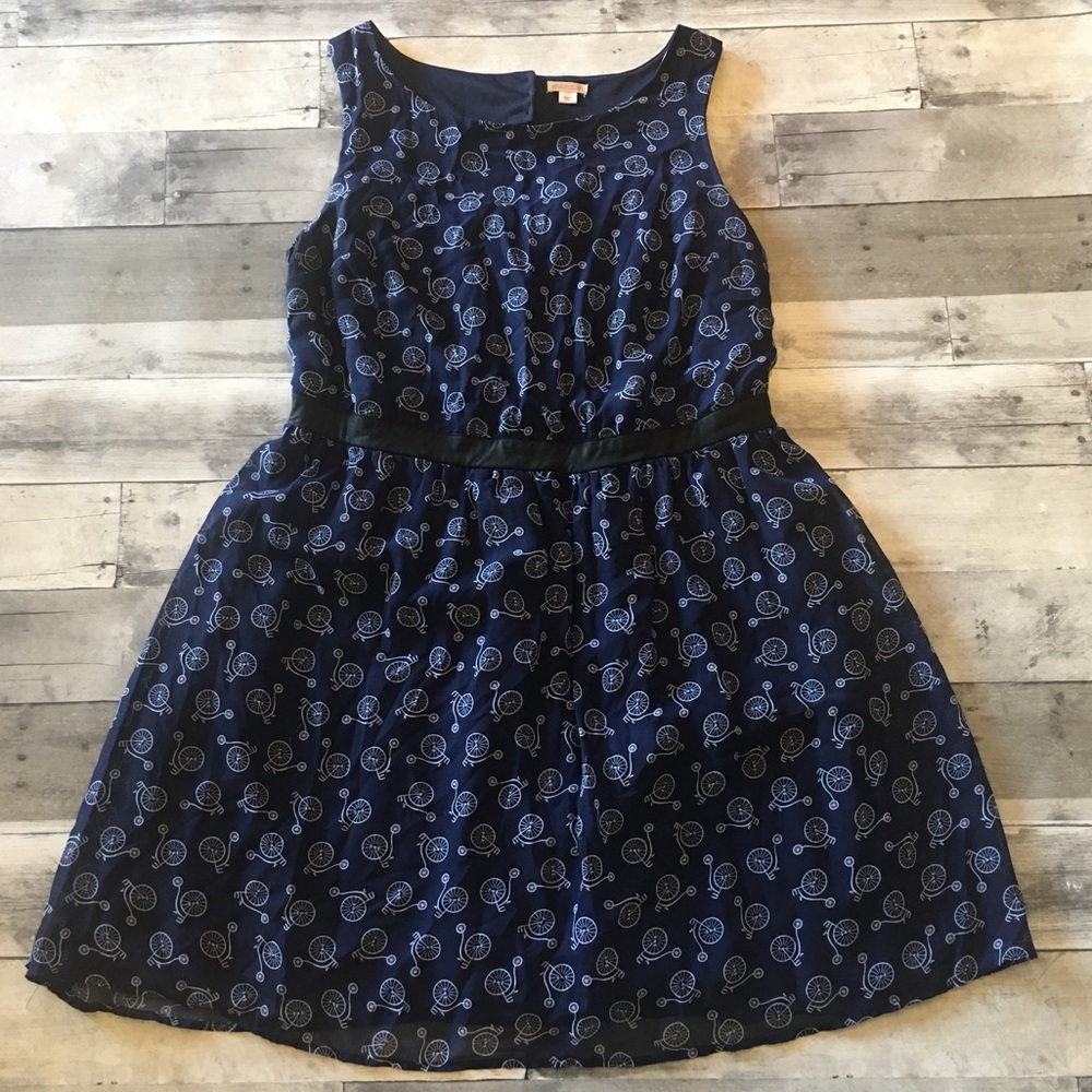 Navy Xhilaration Bicycle Dress - 1X