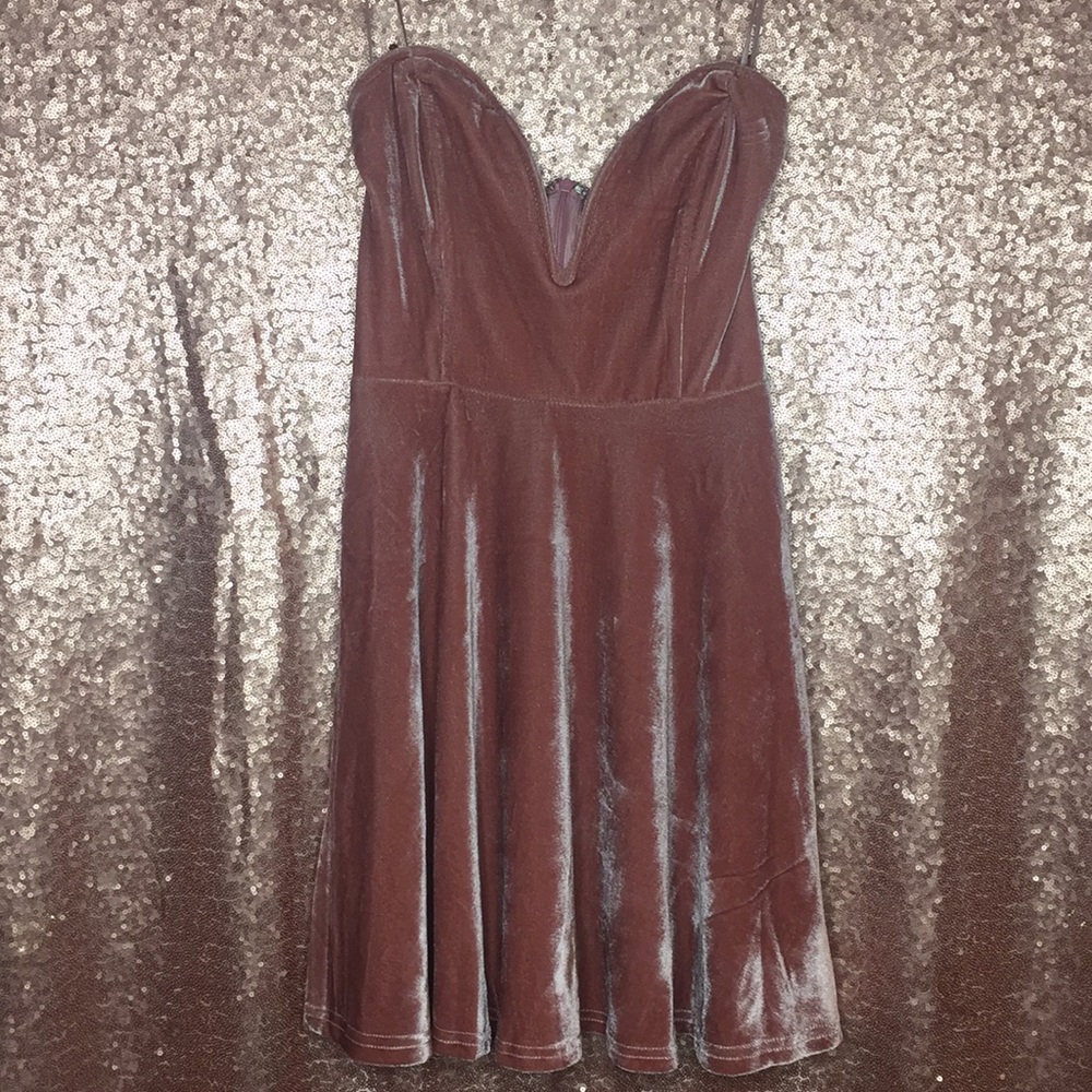 TOBI HEART BUSTIER SKATER DRESS