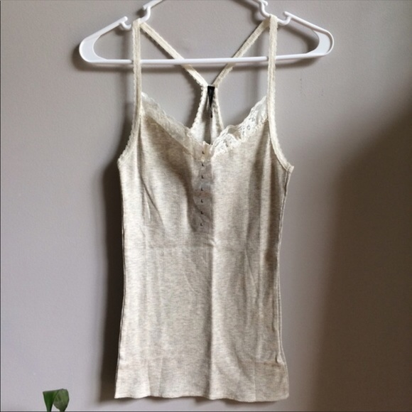 Tops - New Oatmeal Ribbed Racerback Tank Cami