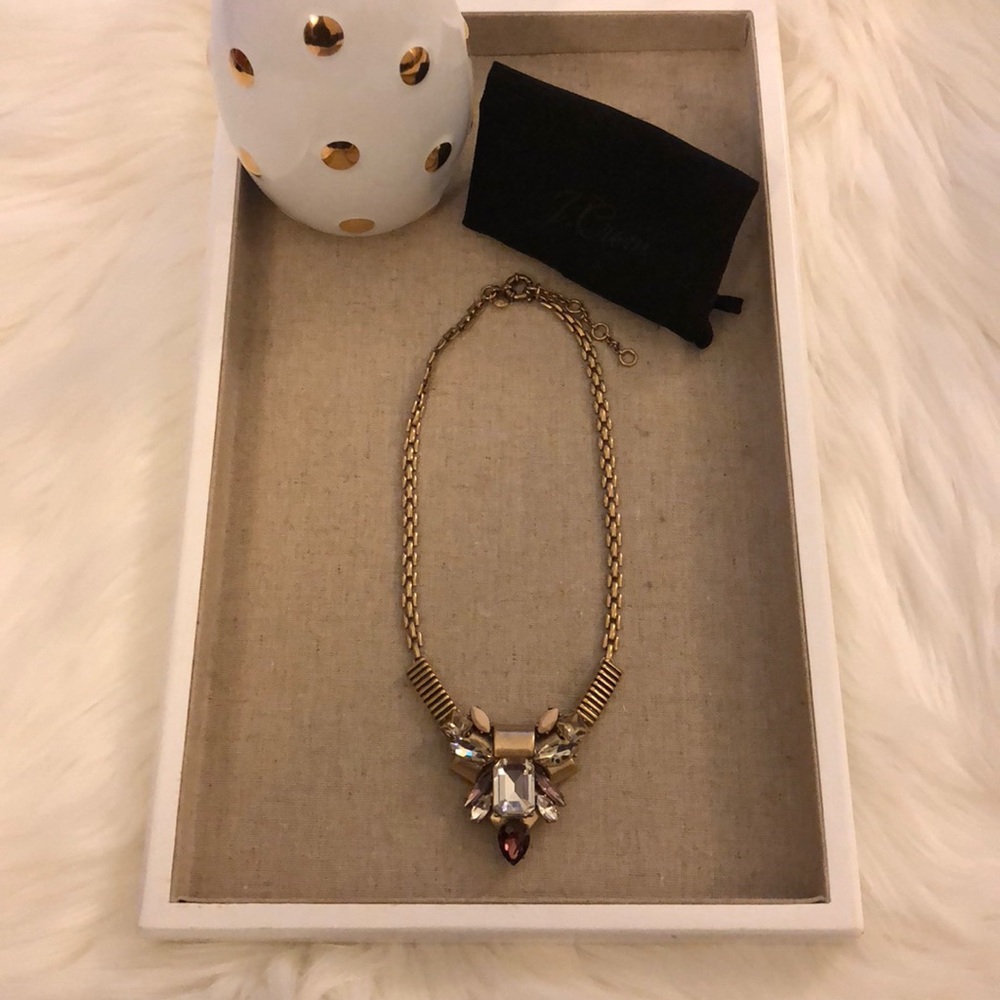 J. Crew Cluster Gem Pendant Necklace