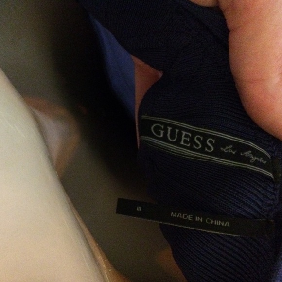 🎉 sale Guess blue stretch cocktail dress - Picture 7 of 8