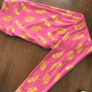 LuLaRoe OS Feather Leggings