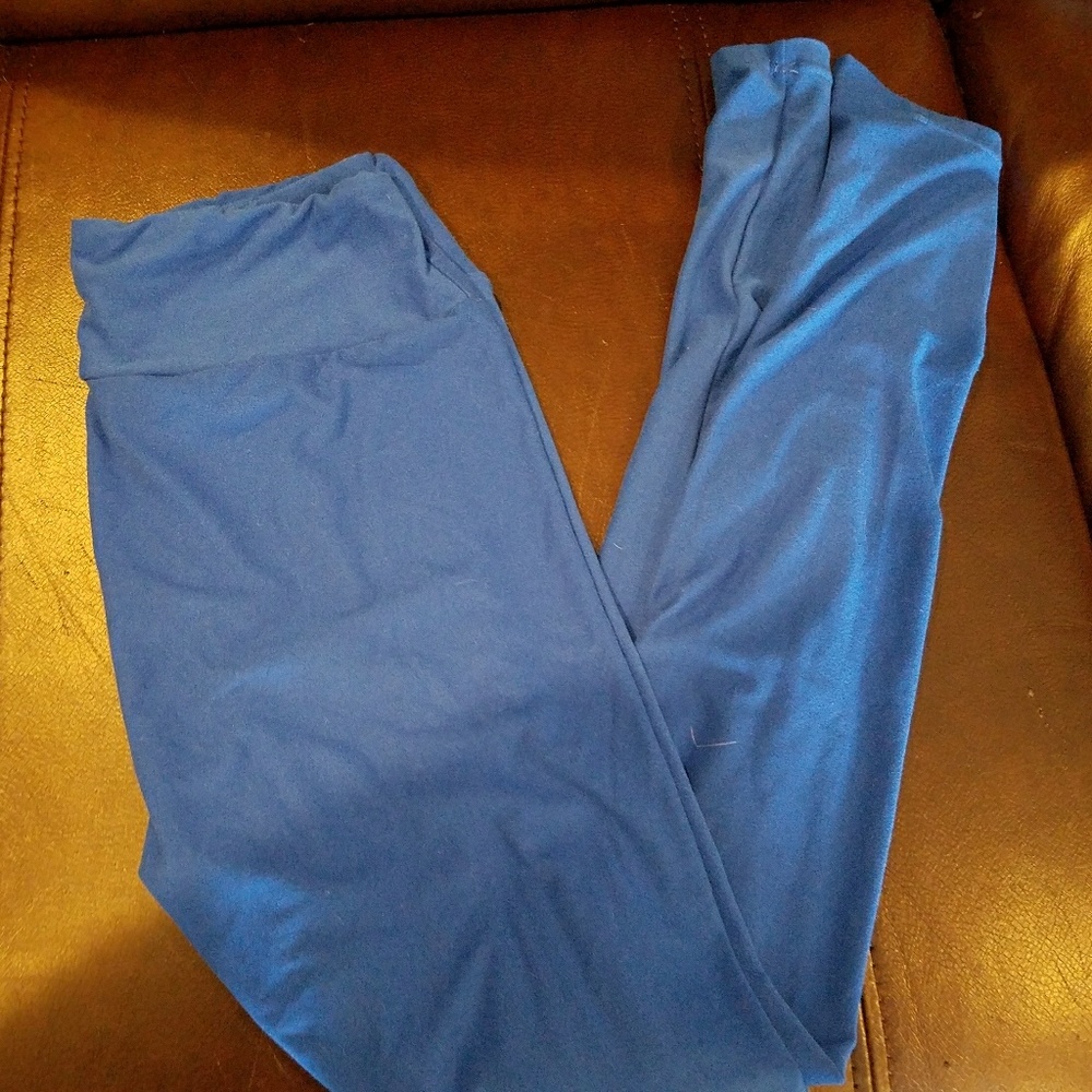 LulaRoe leggings One Size Solid Royal blue