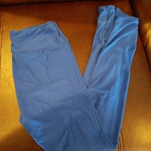 LulaRoe leggings One Size Solid Royal blue