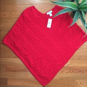 Loft Red Poncho
