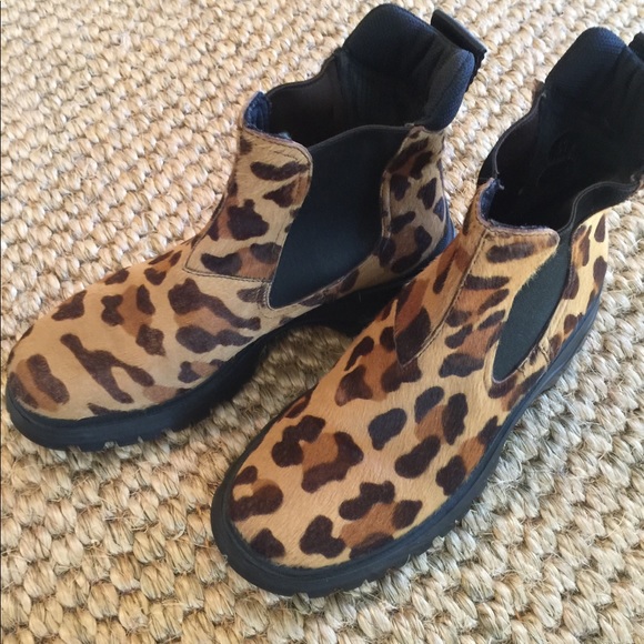 cheetah chelsea boots