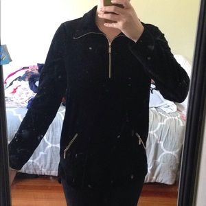 Women's zenergy by chicos black one track suit top