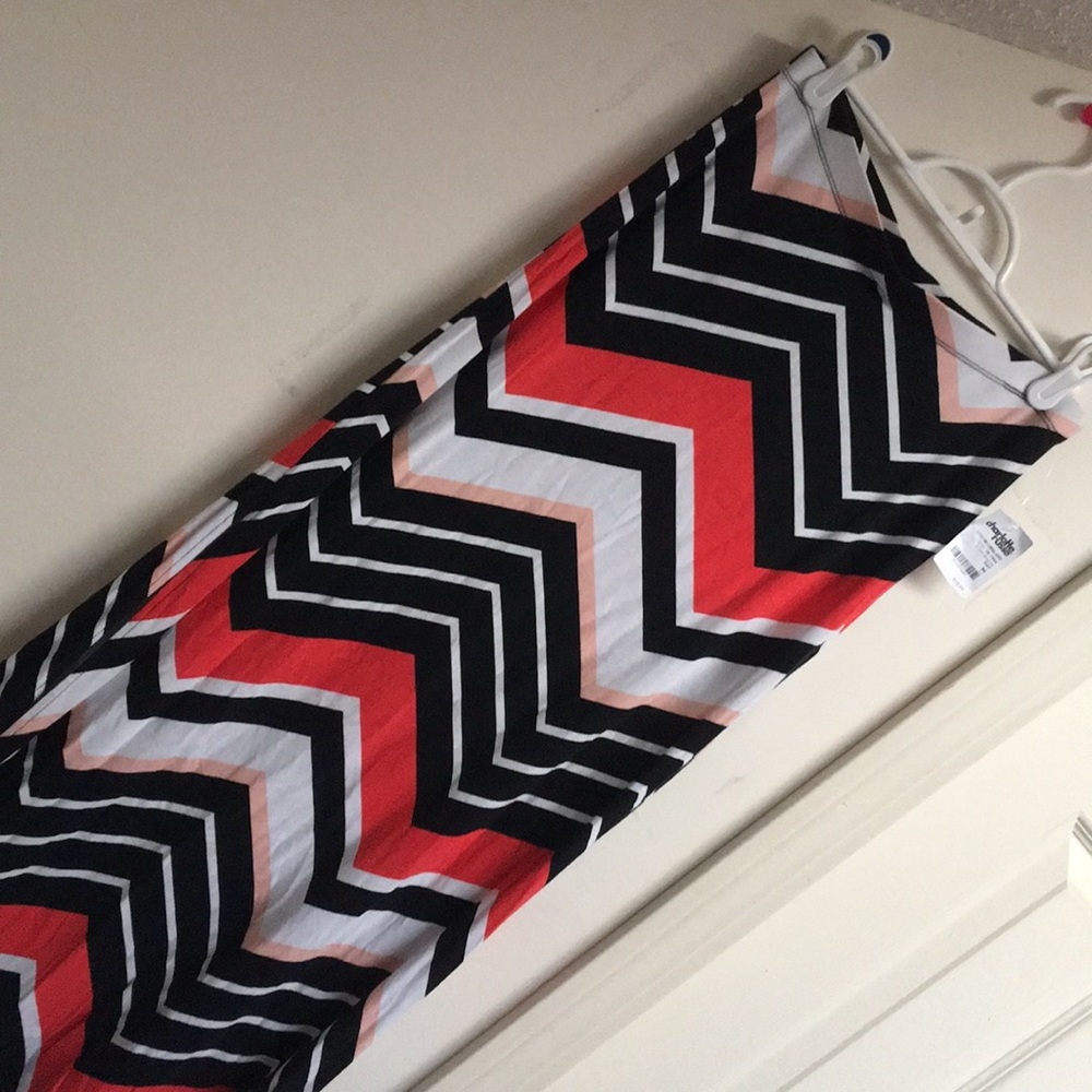 Chevron Printed Maxi Skirt