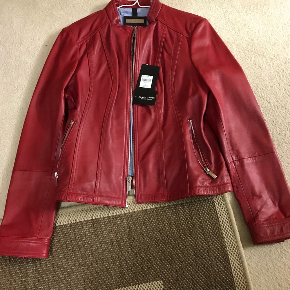 Red genuine jacket