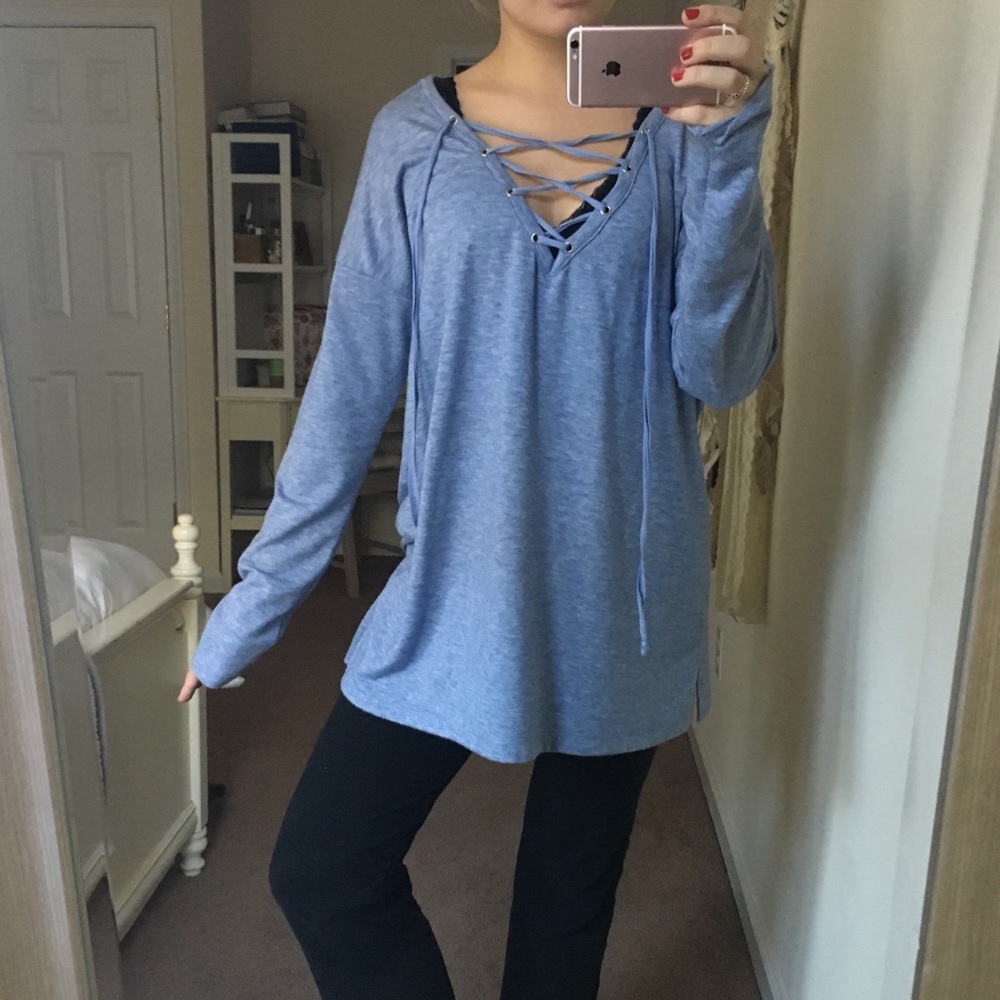 Urban Outfitters Lace Up Sweater - Picture 3 of 3