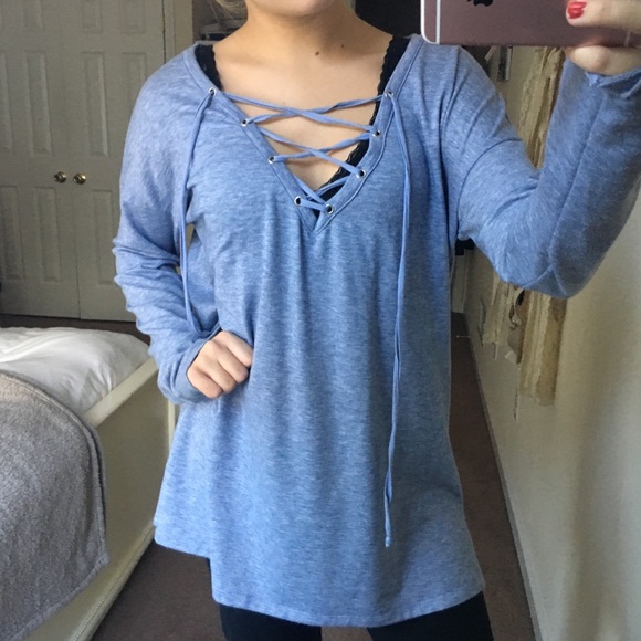 Urban Outfitters Lace Up Sweater - Picture 2 of 3