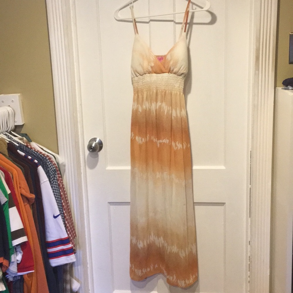 Creamsicle ombré colored Maxi dress