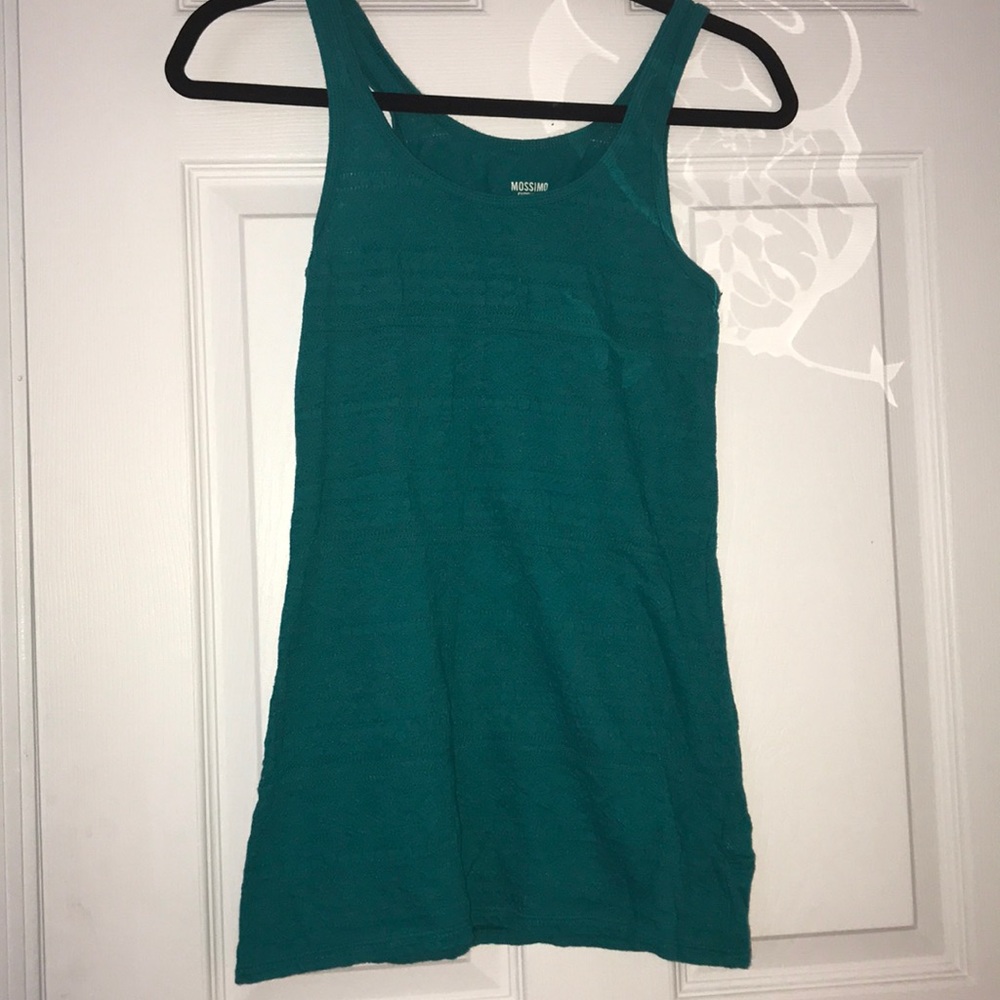 Teal lace tank