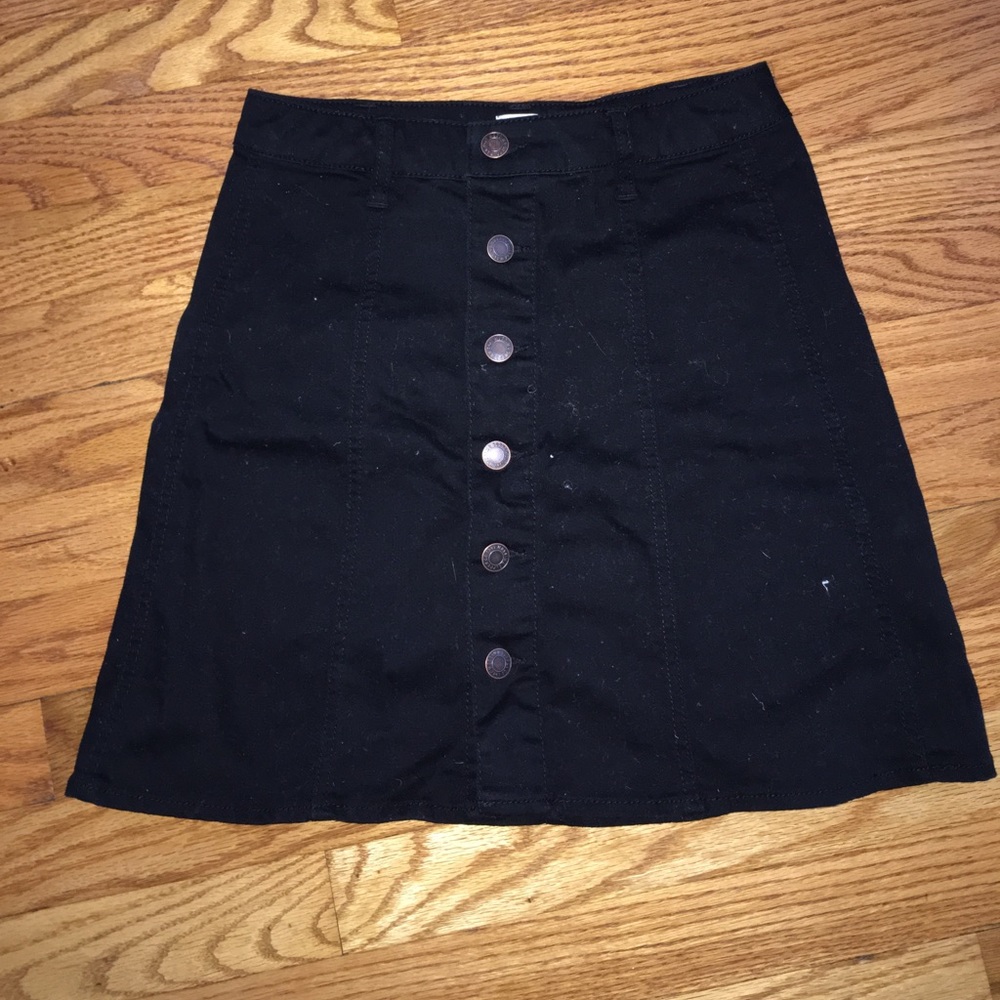 Black Jean Skirt