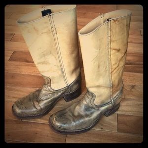 Vintage leather cowboy boots