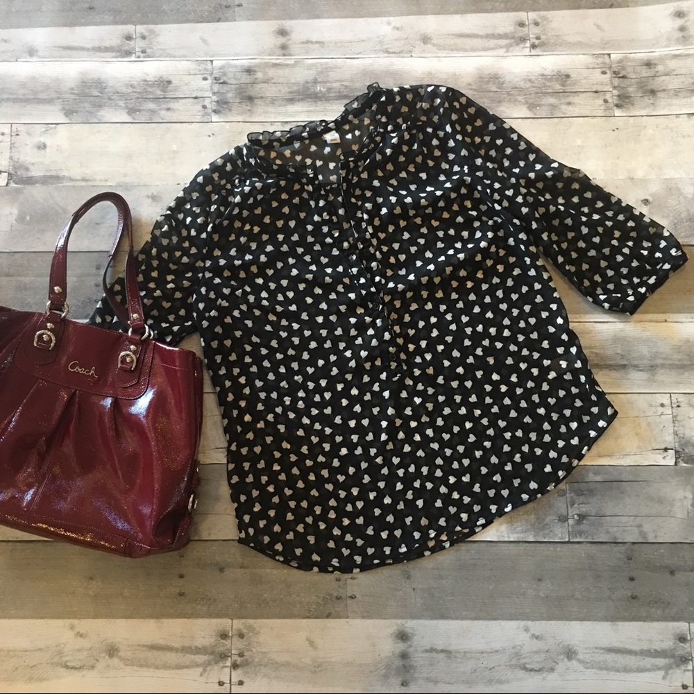 Old Navy Heart Blouse - Large