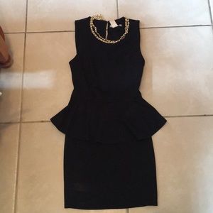 Black peplum dress