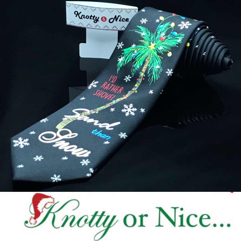 Knotty & Nice I’d Rather Shovel Sand Than Snow Tie
