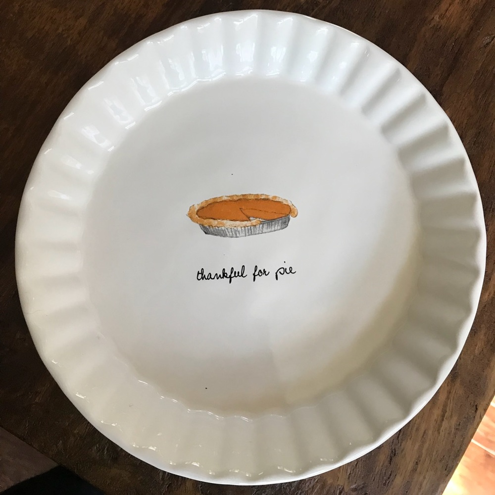 Rae Dunn Thankful for pie pan