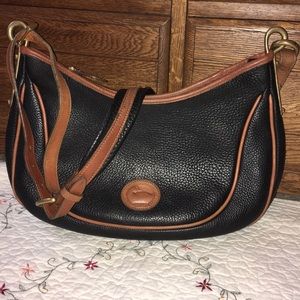 Vintage Dooney and Bourke Crescent Bag, black