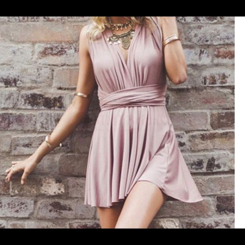 Silver short wrap dress