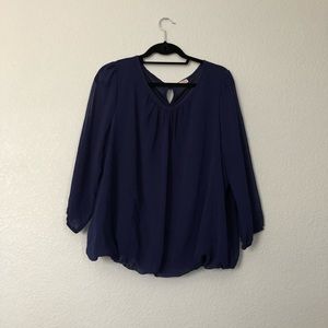 Dark blue 3/4 sleeve top