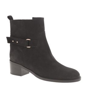 Black Suede J Crew Parker Ankle Boots- 9