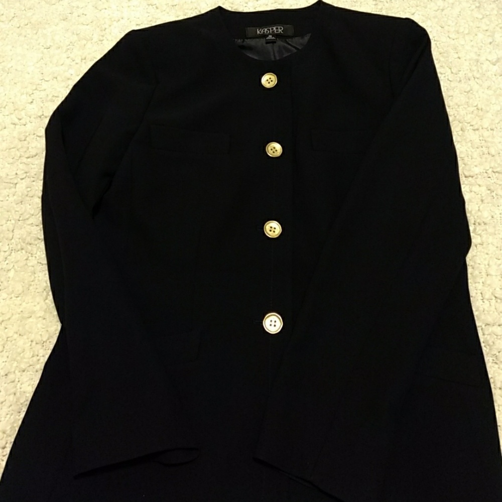Beautiful Kasper navy blue suit jacket
