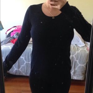 Women's small UNI GLO navy blue sweater